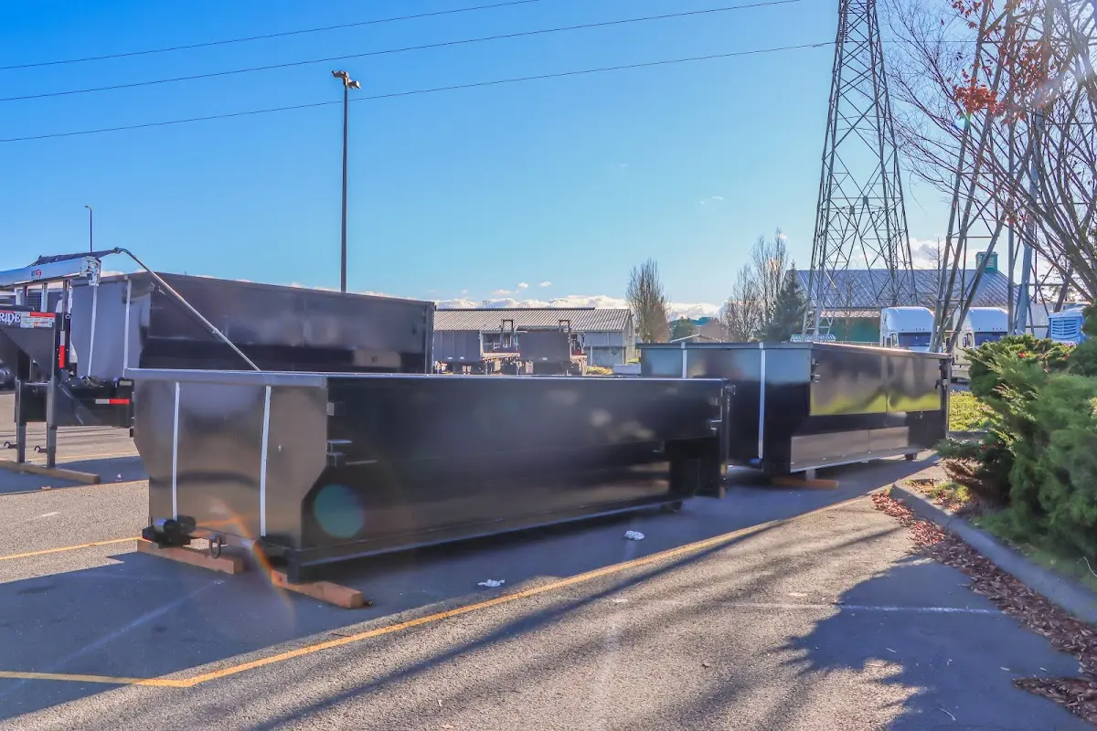 Roll-off dumpster ready for waste disposal at job site for Construction Dumpster Rental in Rawlins